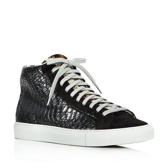p448 Shoes - P448 Star 2.0 black metallic hightop sneaker 39